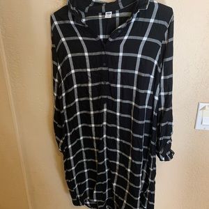 Flannel long sleeve dress